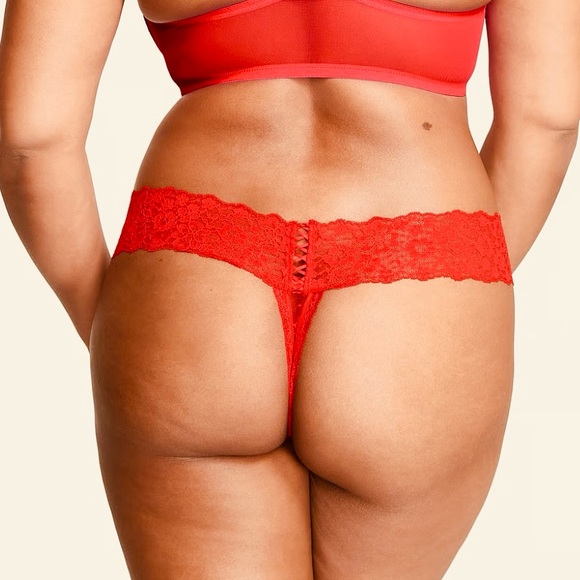 🔥Butterfly Crimson Lace Thong Victoria's Secret 2XL NWT - Picture 7 of 9